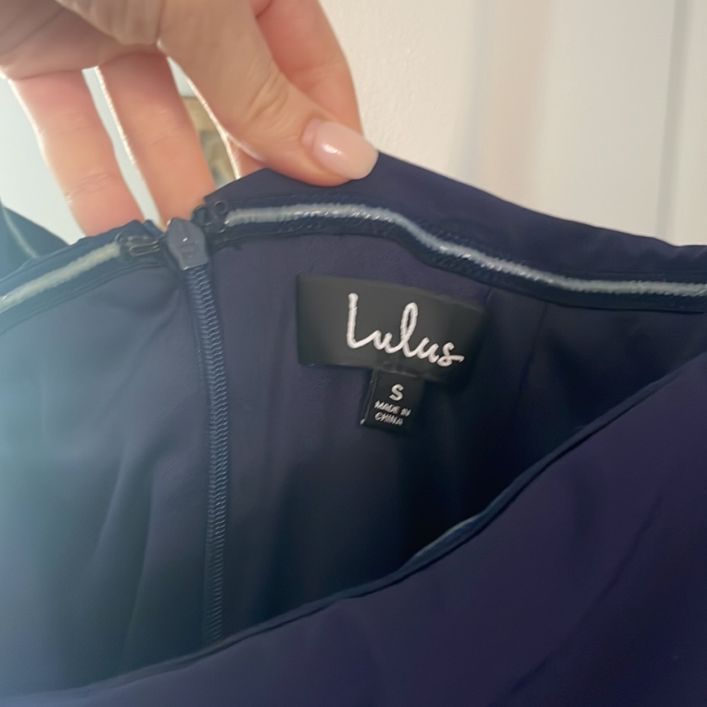 Lulus Lots of Love Navy Blue Strapless Midi Dress - Picture 5 of 7
